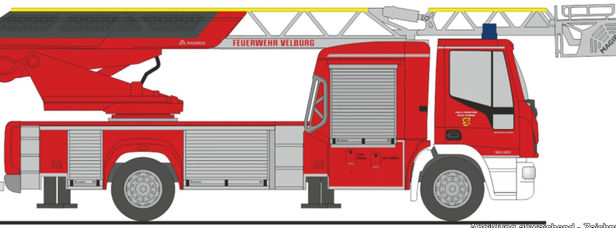 RIETZE 68599 Magirus DLK Feuerwehr Velburg | Blaulichtmodell 1:87