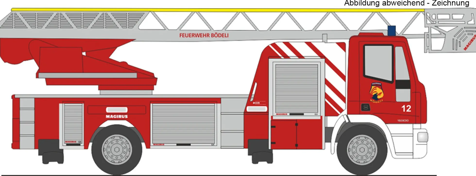RIETZE 68492 Magirus DLK Feuerwehr Interlaken/Bödeli CH | Blaulichtmodell 1:87