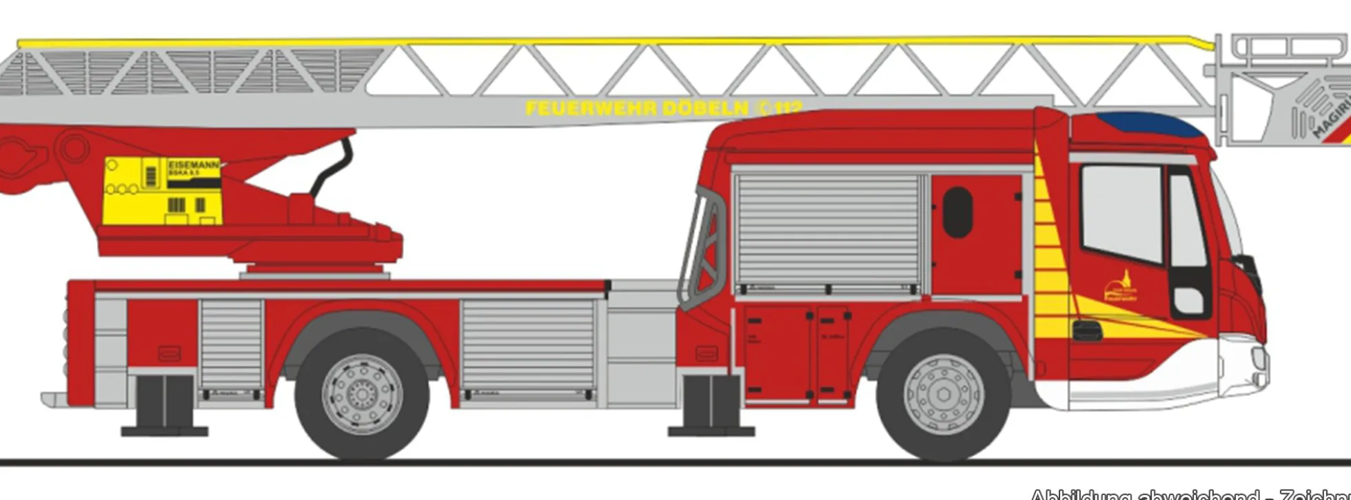 RIETZE 71121 Magirus DLK 32 n.B. FW Döbeln | Blaulichtmodell 1:87