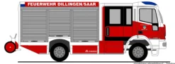 RIETZE 68158 Magirus HLF Team Cab FW Dillingen/Saar | Blaulichtmodell 1:87