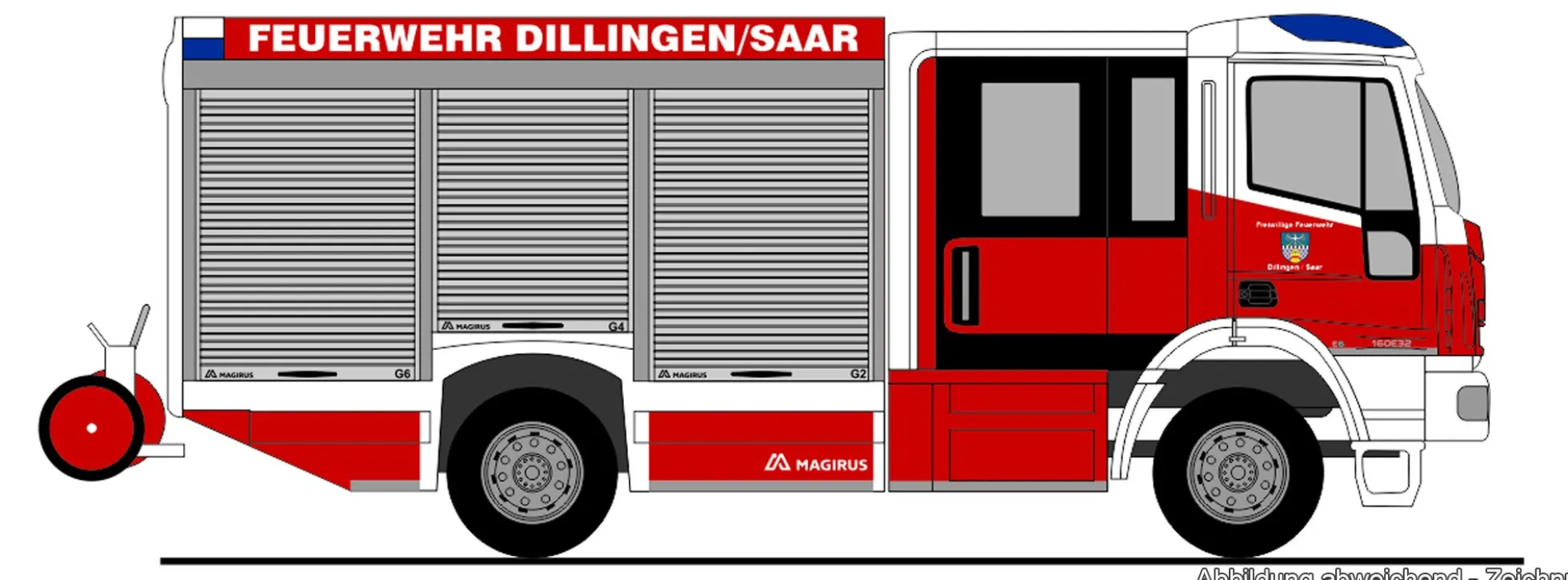 RIETZE 68158 Magirus HLF Team Cab FW Dillingen/Saar | Blaulichtmodell 1:87