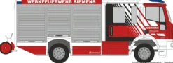 RIETZE 68168 Magirus HLF Team Cab Werkfw. Siemens Erlangen | Blaulichtmodell 1:87