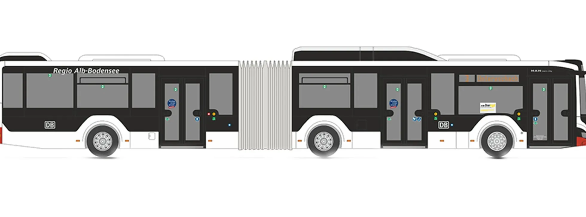 RIETZE 75852 MAN Lions City 18 2018 DB Regio Alb Bodensee Busmodell 1:87