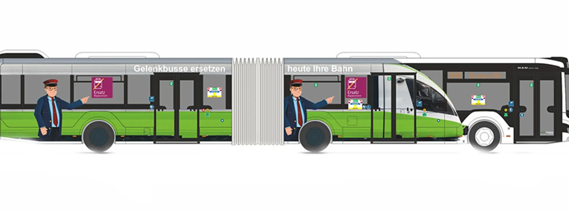 RIETZE 75866 MAN Lions City 18 2018 Killer Citybus Witten Busmodell 1:87