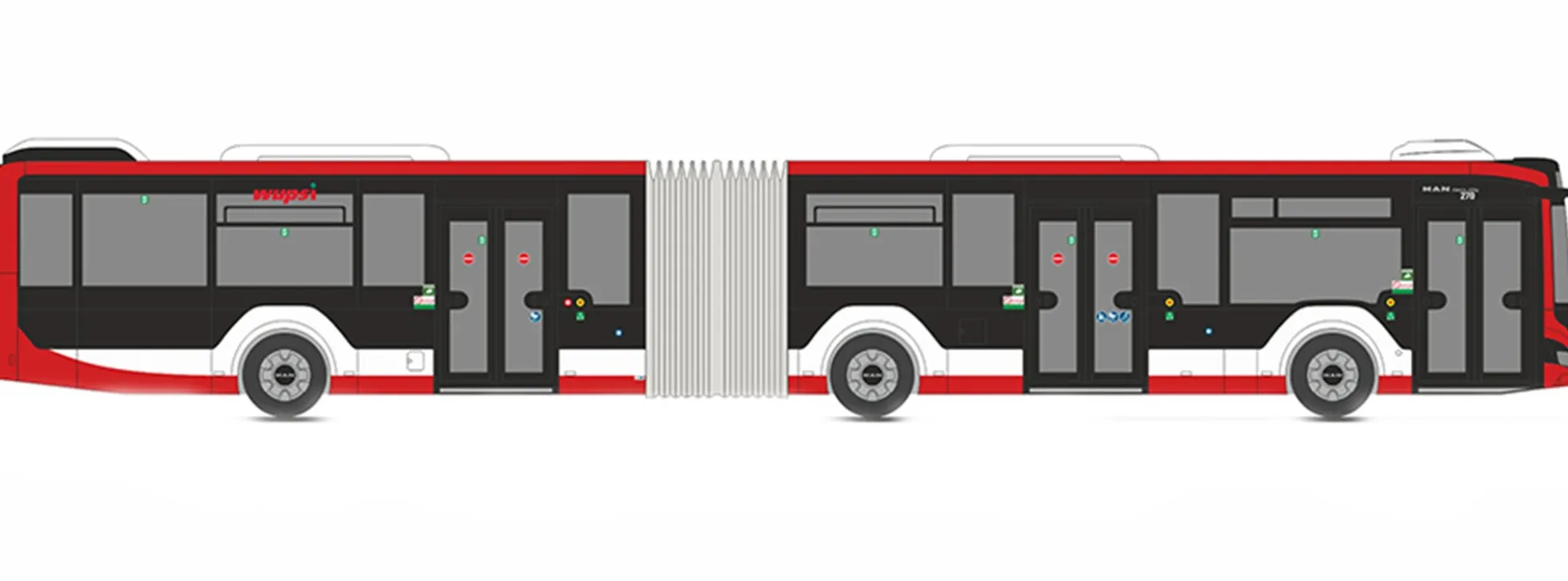 RIETZE 75850 MAN Lions City 18 2018 Wupsi Leverkusen Busmodell 1:87