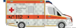 RIETZE 76117 MB GSF RTW Deutsches Rotes Kreuz Wolfenbüttel | Blaulichtmodell 1:87