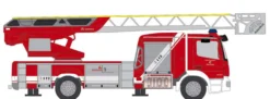 RIETZE 71651 Mercedes-Benz Atego 2019 Drehleiter Feuerweh Grafing Blaulichmodell 1:87