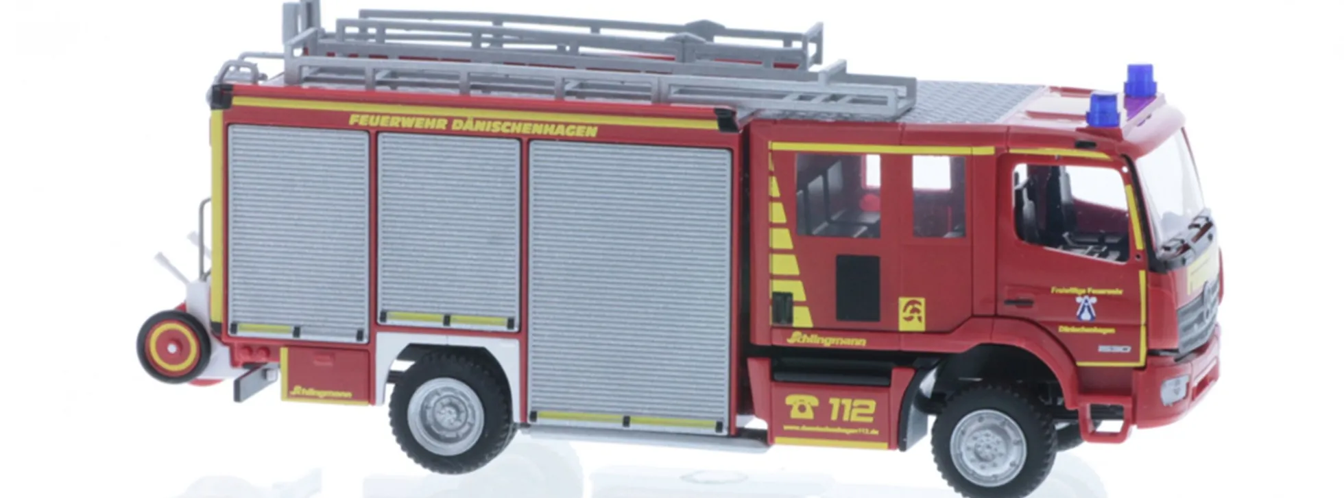 RIETZE 72940 Mercedes-Benz Atego Schlingmann Varus LF Feuerwehr Dänischenhagen Blaulichtmodell 1:87