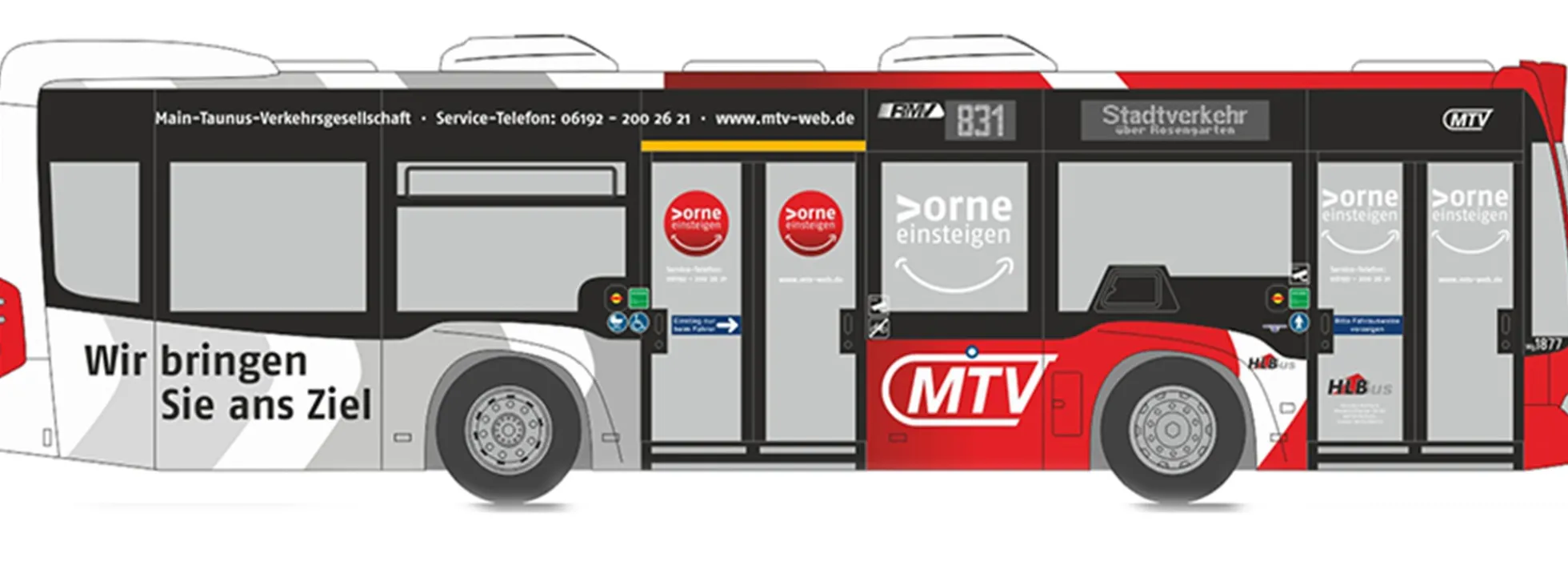 RIETZE 67967 Mercedes-Benz Citaro K 2015 MainTaunusVerkehrsgesellschaft Busmodell 1:87