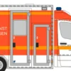 RIETZE 76275 Mercedes-Benz GSF RTW 2018 Feuerwehr Leverkusen Blaulichtmodell 1:87