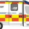 RIETZE 76125 Mercedes-Benz Sprinter RTW Strobel 2018 Rettungsdienst Main-Kinzig Blaulichtmodell 1:87