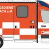 RIETZE 76140 Mercedes-Benz Sprinter Strobel RTW 18 DRK Offenbach/Main | Blaulichtmodell 1:87