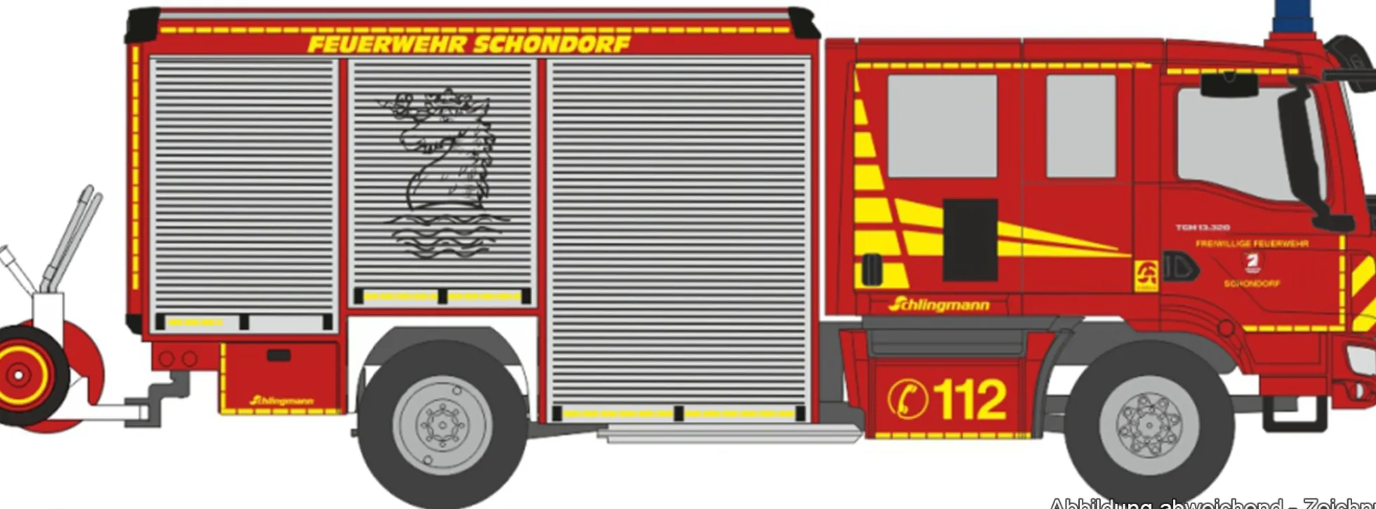 RIETZE 72975 Schlingmann Varus MAN HLF FW Schondorf | Blaulichtmodell 1:87