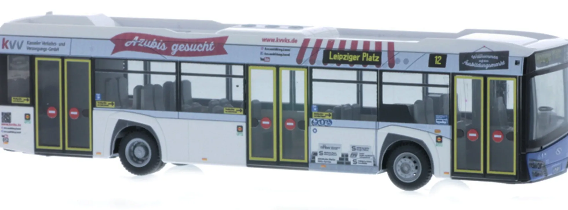 RIETZE 77204 Solaris Urbino 12 2019 Kasseler Verkehrs- und Versorgungs GmbH Busmodell 1:87