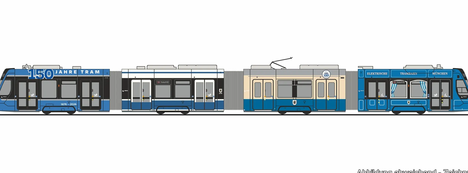 RIETZE STRA01119 E-Lok Siemens Aventio 150 Jahre Tram München | Standmodell | Straßenbahn Spur H0