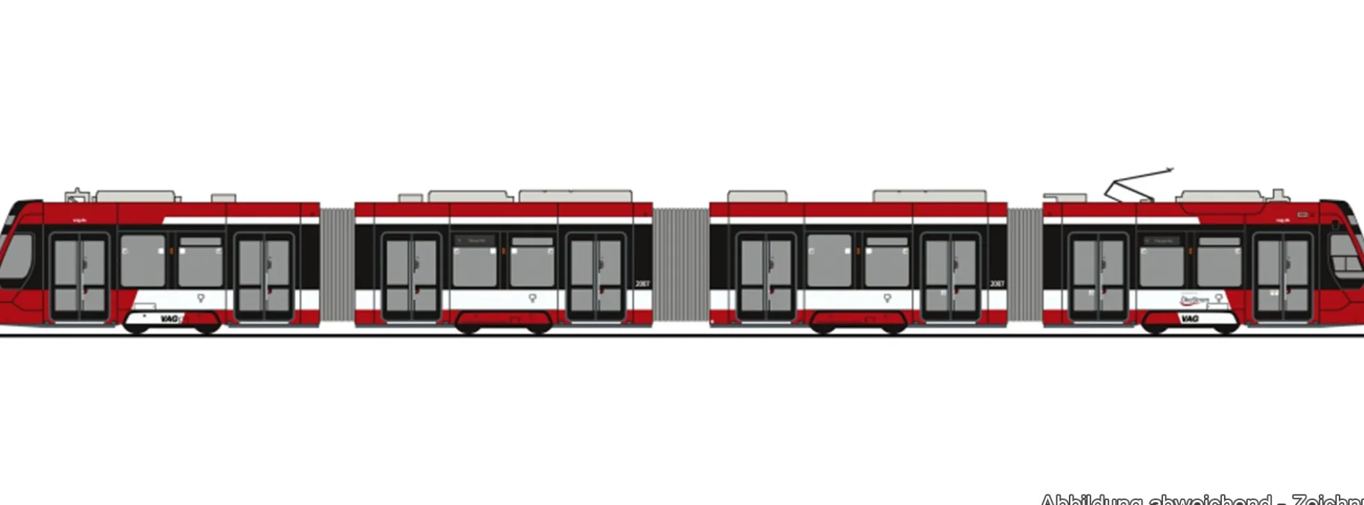 RIETZE STRA01107 Siemens Avenio 2007 VAG Nürnberg | Standmodell | Straßenbahnmodell 1:87