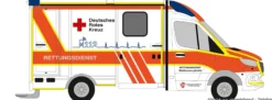 RIETZE 76109 System Strobel RTW18 Rettungsdienst Waldhessen Bad Hersfeld | Blaulichtmodell 1:87