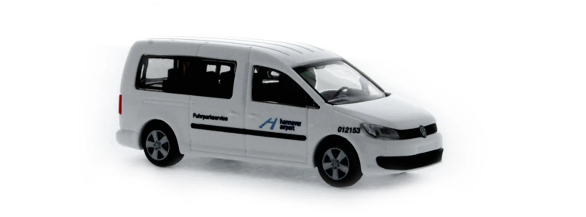 RIETZE 31819 Volkswagen Caddy Maxi Bus 2011 Hannover Airport Fuhrparkservice Automodell 1:87
