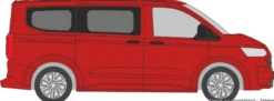 RIETZE 11736 VW Caravelle T7 intensives rot mit Fenstern | Modellauto 1:87