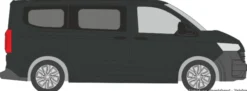 RIETZE 11726 VW e-Transporter KR T7 graphit grau metallic mit Fenstern | Modellauto 1:87