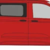 RIETZE 11727 VW e-Transporter KR T7 graphit intensives rot mit Fenstern | Modellauto 1:87