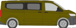 RIETZE 11733 VW e-Transporter LR T7 warm grün metallic mit Fenstern | Modellauto 1:87