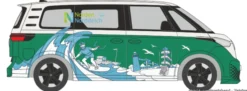 RIETZE 32114 VW ID. Buzz weiß/grün People Norden Norddeich | Modellauto 1:87