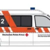 RIETZE 53826 VW T6 Bus DRK Darmstadt-Mitte Blaulichtmodell 1:87