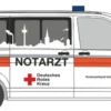 RIETZE 53744 VW T6.1 Bus DRK Uelzen Blaulichtmodell 1:87