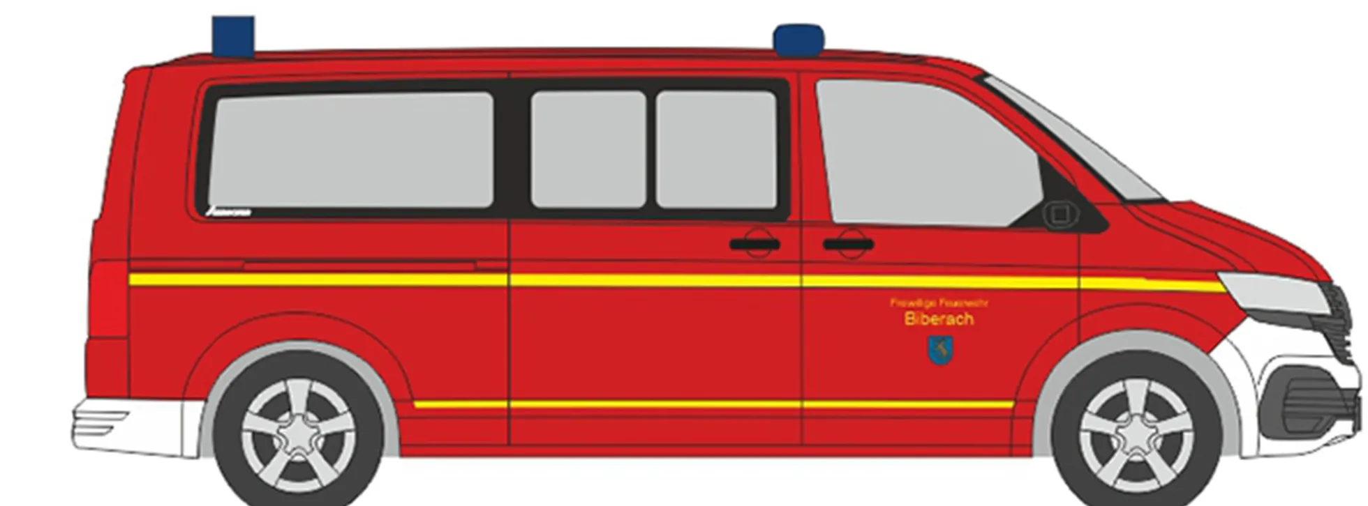 RIETZE 53876 VW T6.1 Bus Feuerwehr Biberach Blaulichtmodell 1:87