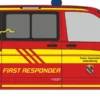 RIETZE 53913 VW T6.1 Bus First Responder Feuerwehr Unterföhring Blaulichtmodell 1:87