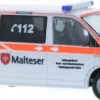 RIETZE 53722 VW T6 Bus Malteser Aalen Blaulichtmodell 1:87