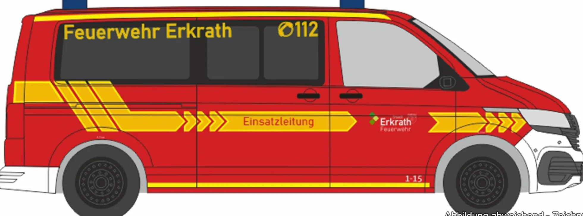 RIETZE 53975 VW T6.1 Feuerwehr Erkrath | Blaulichtmodell 1:87