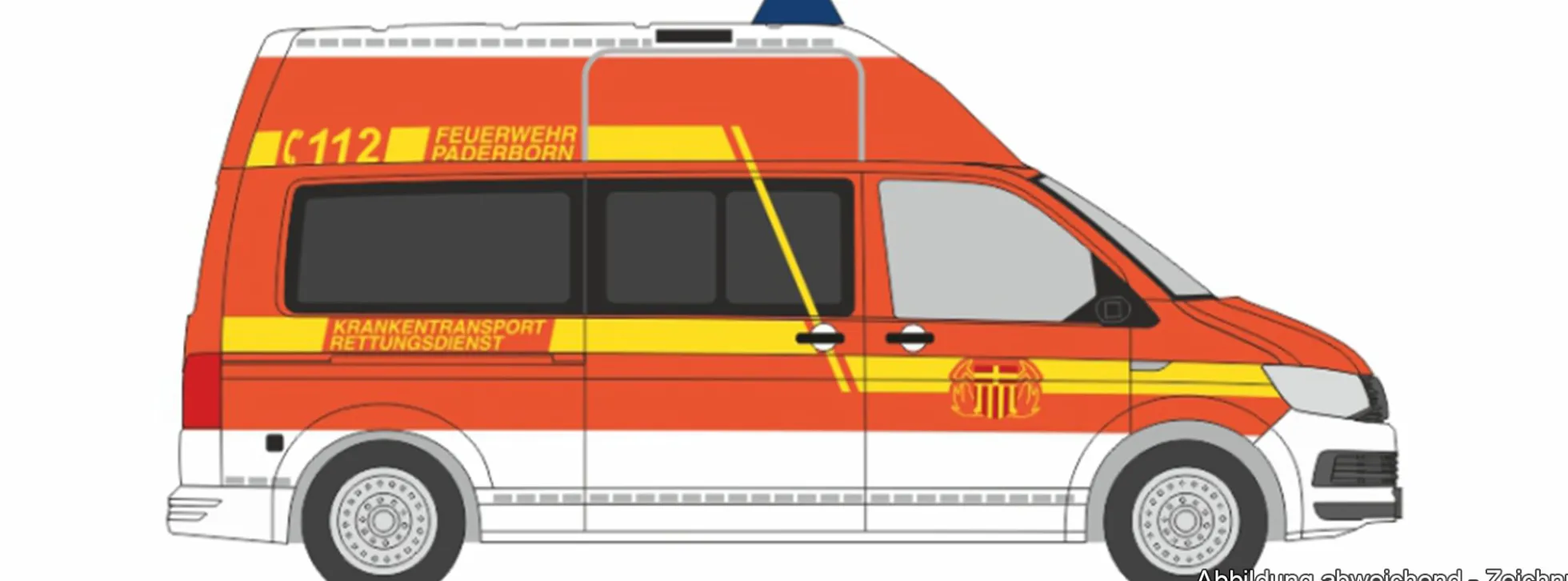 RIETZE 53776 VW T6 Feuerwehr Paderborn | Blaulichtmodell 1:87