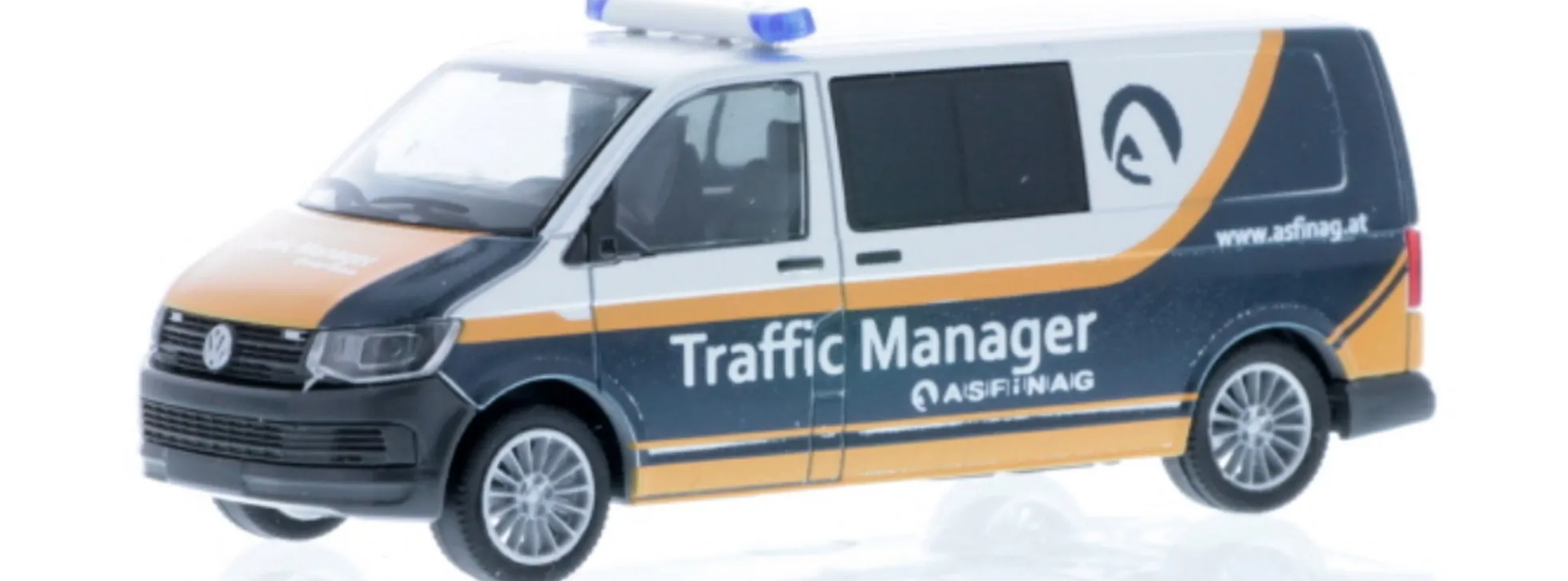 RIETZE 53766 VW T6 Halbbus Asfinag Traffic Manager Blaulichtmodell 1:87