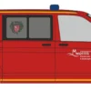 RIETZE 53869 VW T6.1. Halbbus Berufsfeuerwehr Worms Blaulichtmodell 1:87