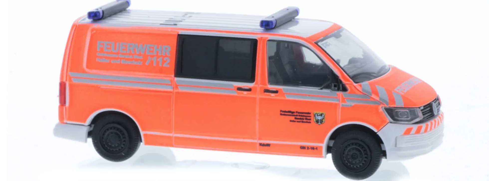 RIETZE 53890 VW T6 Halbbus Feuerwehr Gelnhausen West Blaulichtmodell 1:87