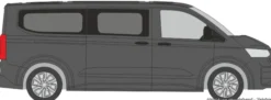 RIETZE 11720 VW Transporter LR T7 steingrau mit Fenstern | Modellauto 1:87