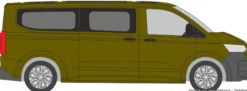 RIETZE 11721 VW Transporter LR T7 warmes grün metallic mit Fenstern | Modellauto 1:87