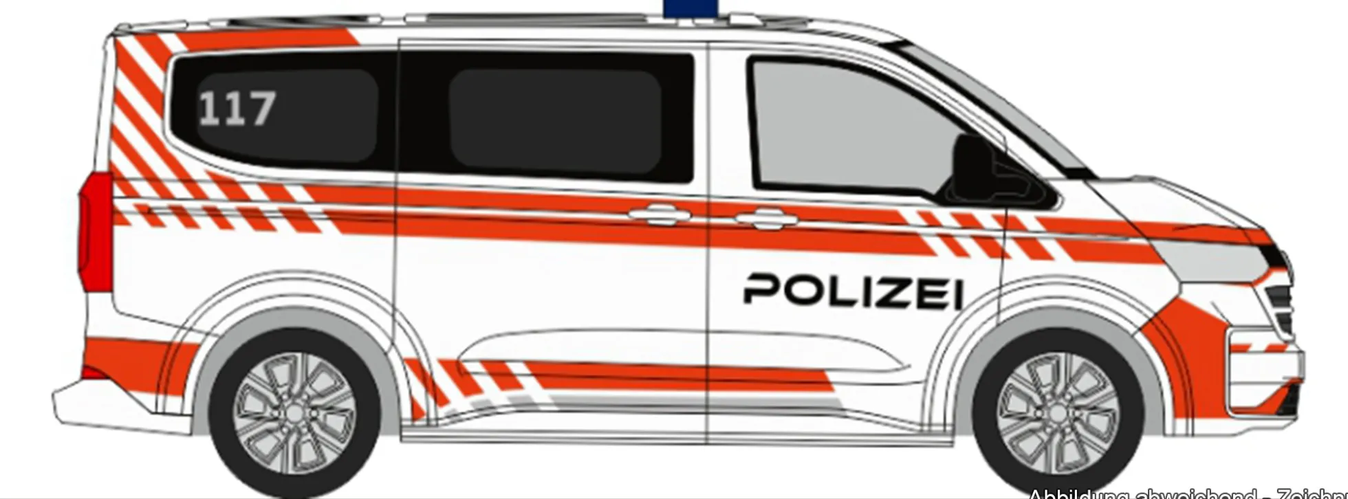 RIETZE 52102 VW Transporter T7 Polizei CH | Blaulichtmodell 1:87