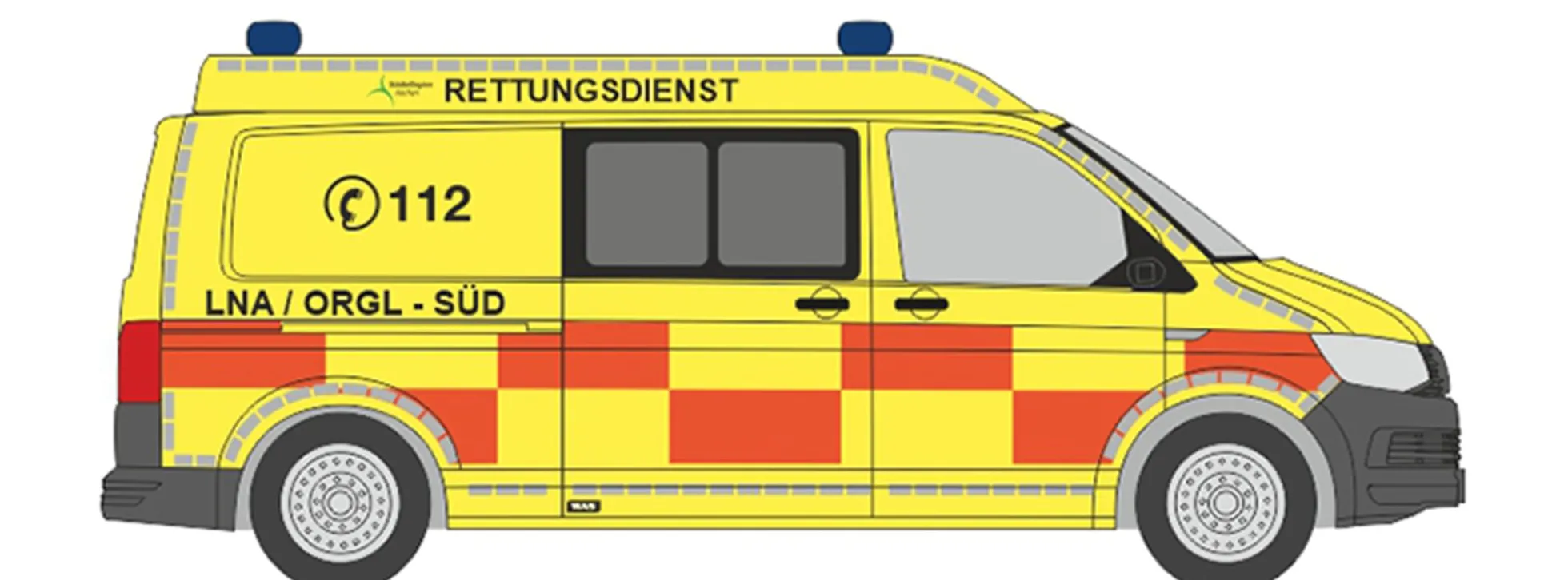RIETZE 53814 VW T6 Rettungsdienst Städte Region Aachen Blaulichtmodell 1:87