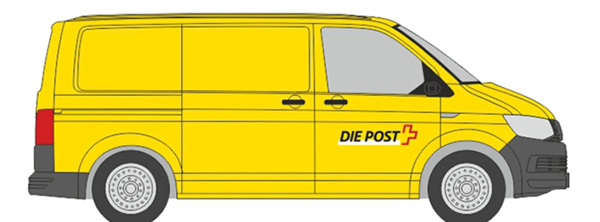 RIETZE 32060 VW T6 Transporter Die Post Schweiz Automodell 1:87
