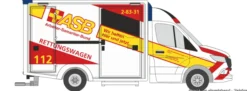 RIETZE 76081 WAS Design-RTW 18 ASB Mittelthüringen Erfurt | Blaulichtmodell 1:87
