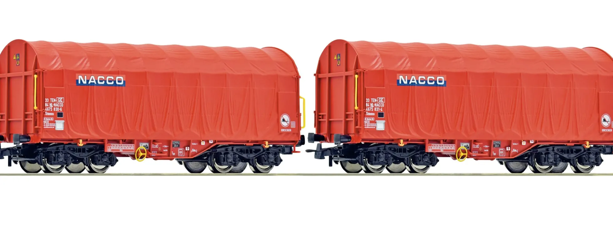 Roco 6600226 2-tlg. Set Schiebeplanenwagen Shimmns NACCO | DC | Spur H0