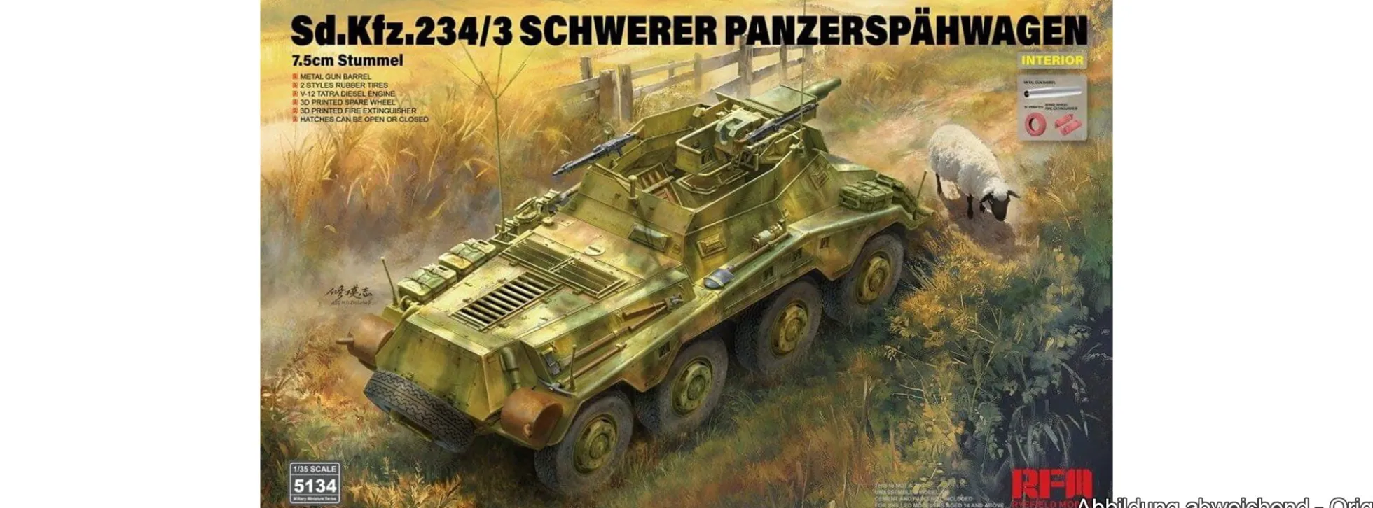 Rye-Field-Model RFM5134 Sd. Kfz. 234/3 Schwerer Panzerspähwagen | Panzer Bausatz 1:35