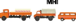 Schuco 452655600 Kommunal VW T2 Bus MB L322 Tankwagen Unimog 404 | Automodell 1:87