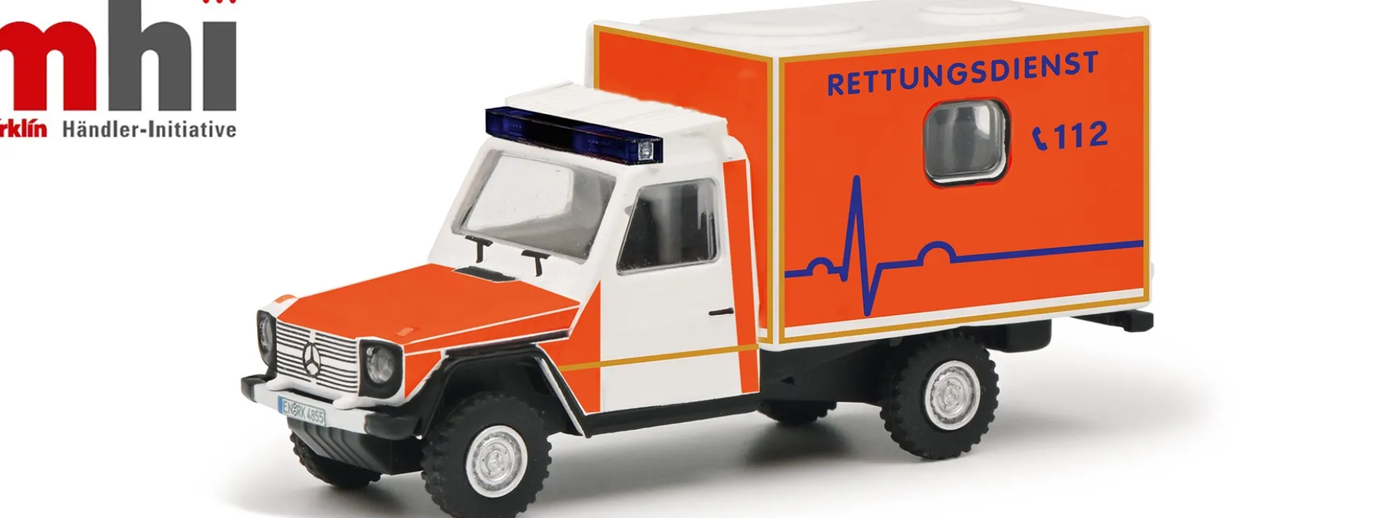 Schuco 452674300 MB G-Modell Rettungsdienst | MHI | Blaulichtmodell 1:87