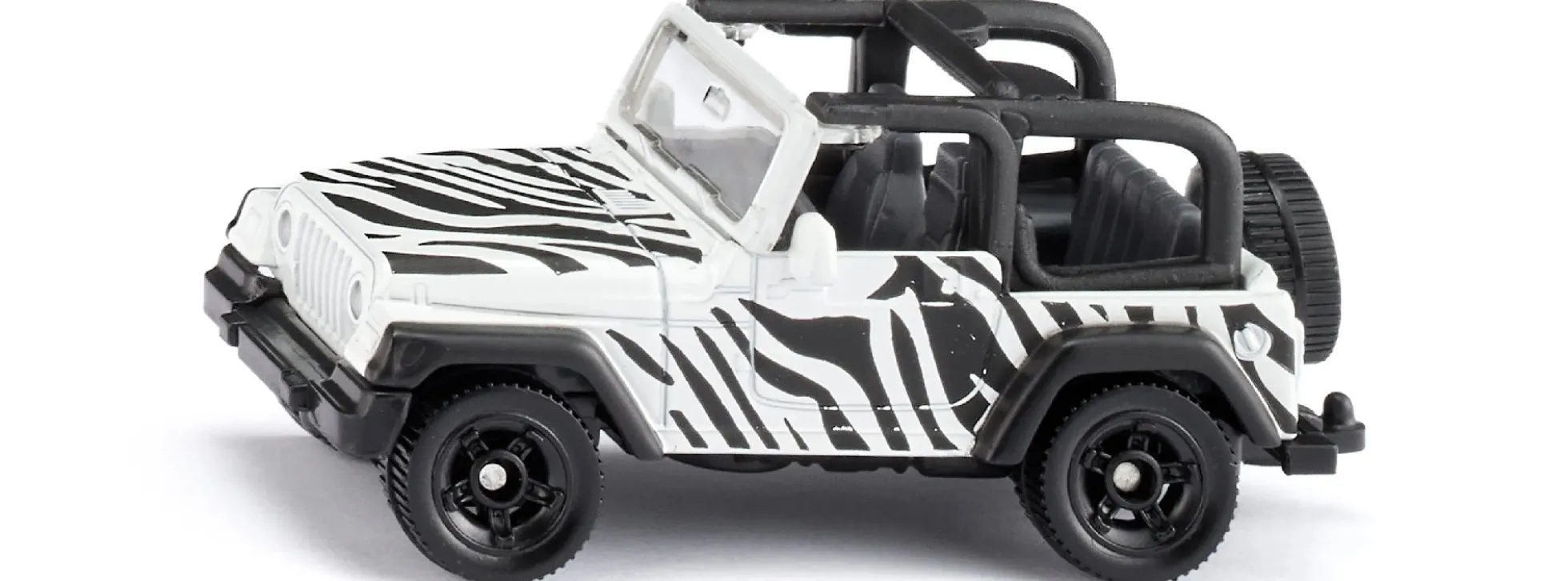siku 1546 Jeep Wrangler Safari schwarz/weiß | Modellauto