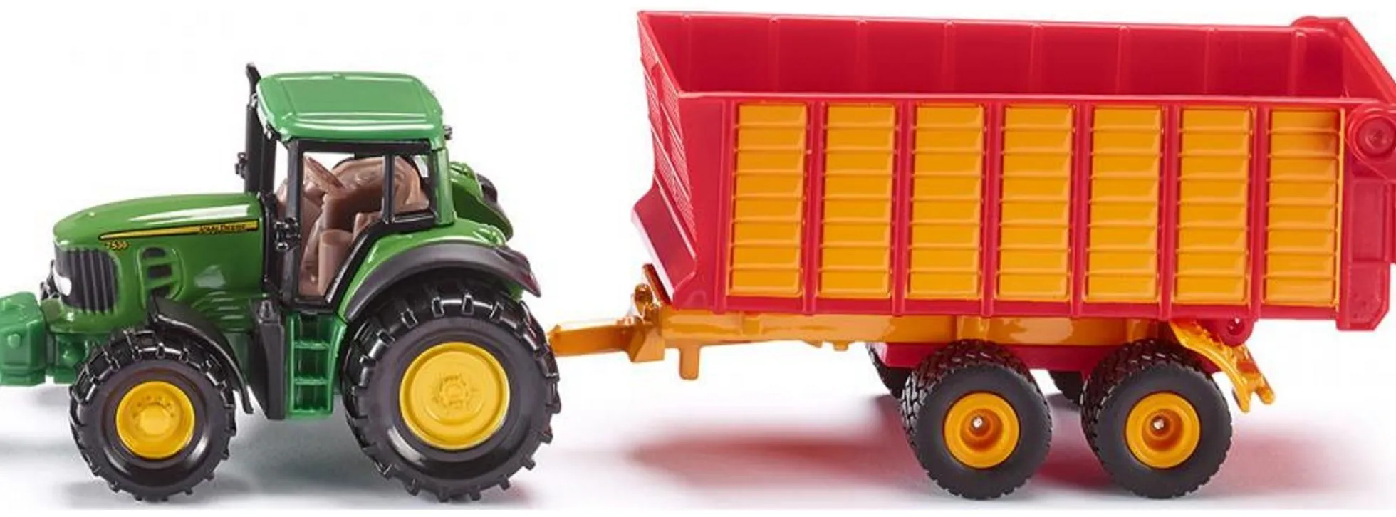 siku 1650 John Deere mit Silagewagen | Traktormodell