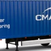 Solido 421240215 Container Anhänger CMA CGM blau | LKW-Anhänger Modell 1:24